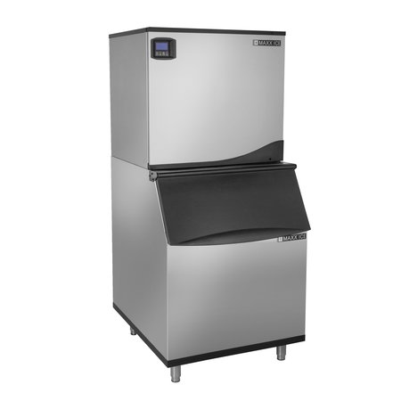 MAXX ICE Intelligent Series Modular Ice Machine, 30 in.W, 650 lbs, and Storage Bin, 30 in.W, Stainless Steel MIM650N-B470
